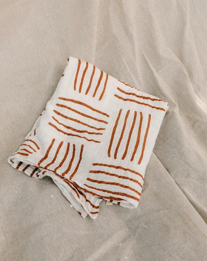 Printed Wrap 有機棉印染大包巾 Horizon